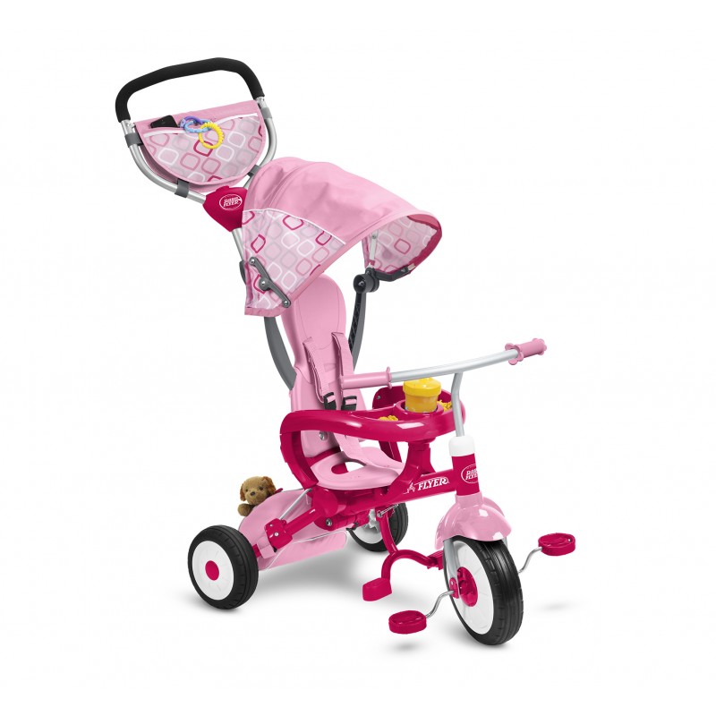 จักรยานพับเก็บได้ Radio Flyer EZ Fold Stroll 'N Trike Ride On, Pink