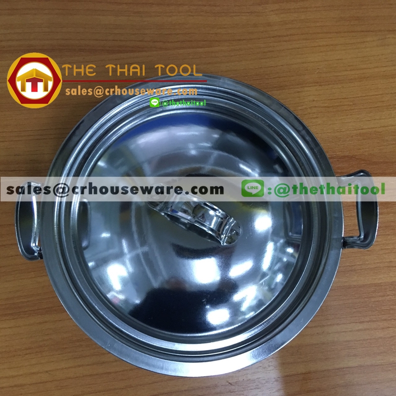 ไข่กระทะสแตนเลส พร้อมฝา 006-ST-E1,ไข่กระทะใช้กับเตาแม่เหล็กไฟฟ้าได้,ของฝากไทยฝากให้เพื่อนไปนอก