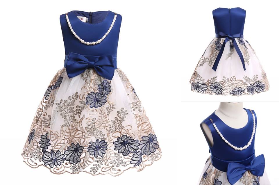 ชุดเด็ก ชุดออกงาน แต่งลูกไม้กระโปรง