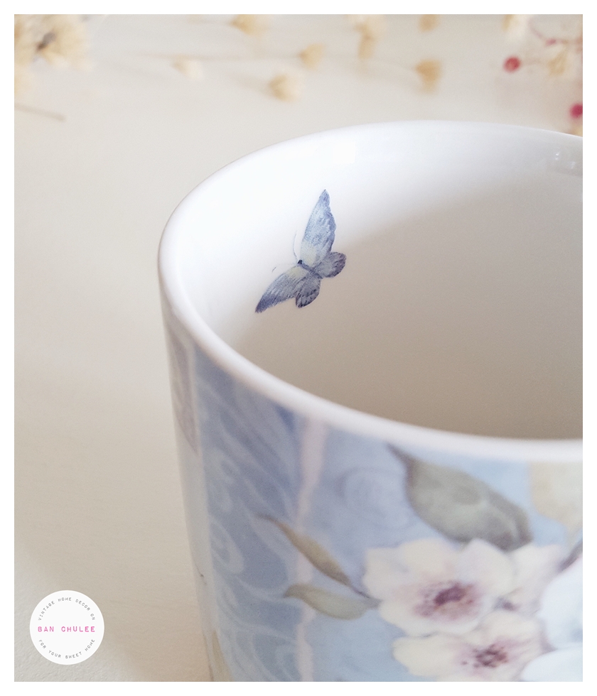 Ceramic Mug - Cottage Bird แก้วเซรามิค ลายดอกไม้