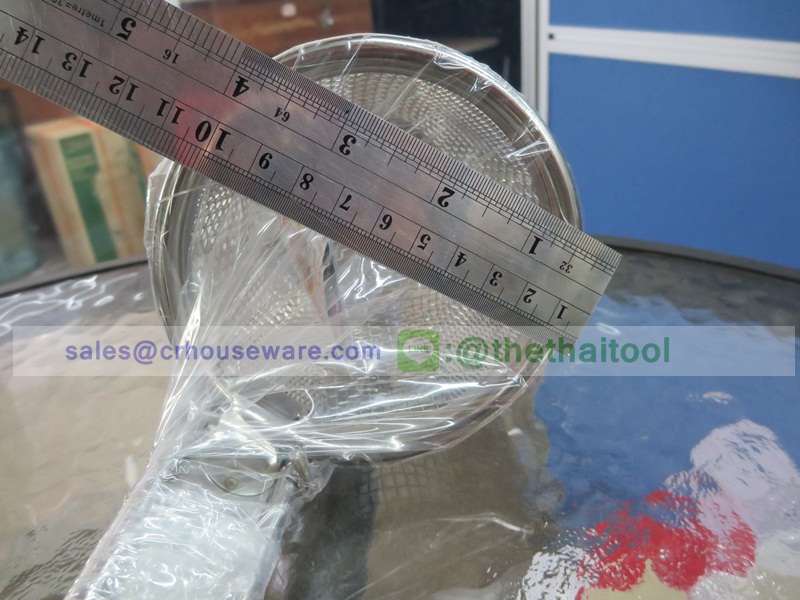 ตะกร้อลวกก๋วยเตี๋ยวสแตนเลส 10 ซม. ด้ามไม้ 008-WT-10
