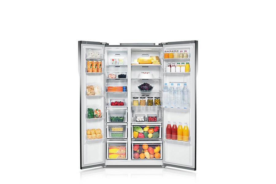 Samsung ตู้เย็น Side by Side Superstar SBS ความจุ 585.5 ลิตร/20.7 คิว รุ่น RS554NRUA1J/ST