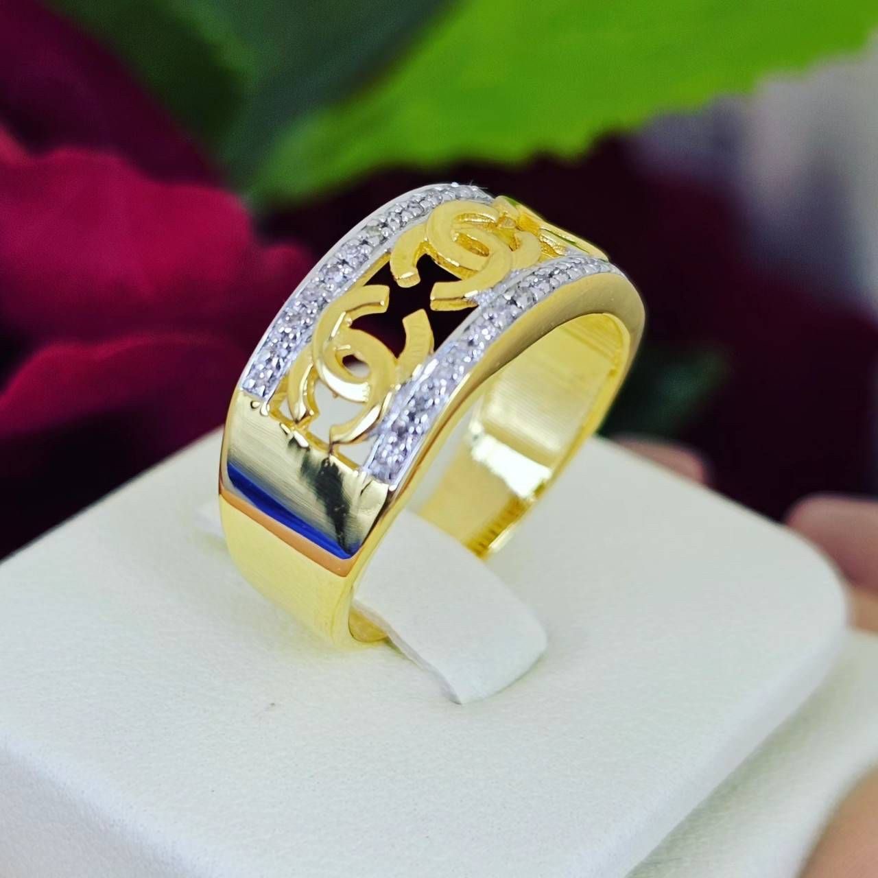 พร้อมส่งและสั่งผลิตแหวนเพชรแท้CCแบบไฮๆ แหวนแต่งงาน แหวนหมั้น ใส่เที่ยว ออกงาน แหวนทองคำ 9K เพชรกุหลาบแท้ 0.11 กะรัต 32 เม็ด ราคาถูกมาก ส่งฟรี