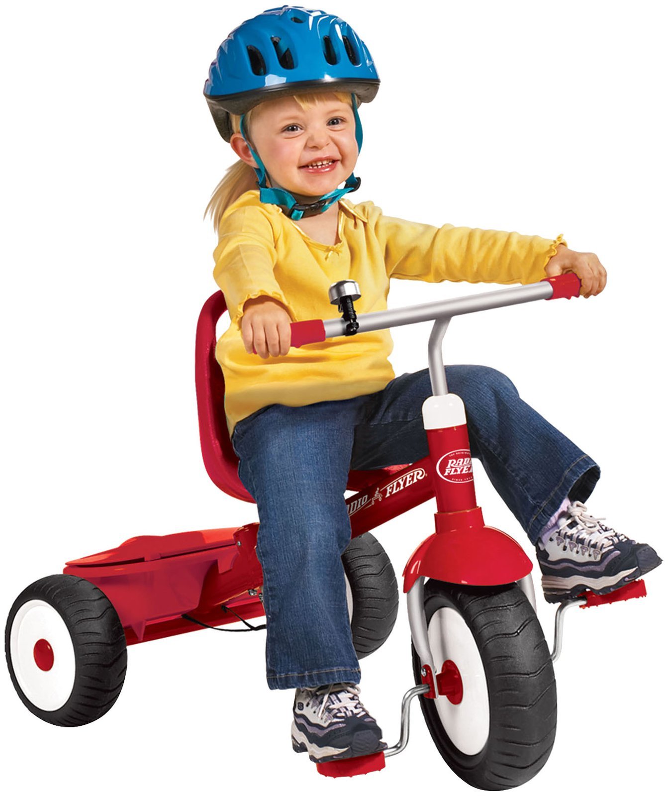 รถจักรยานสามล้อแบบมีด้ามจับบังคับทิศทางได้ Radio Flyer Deluxe Steer & Stroll Tricycle