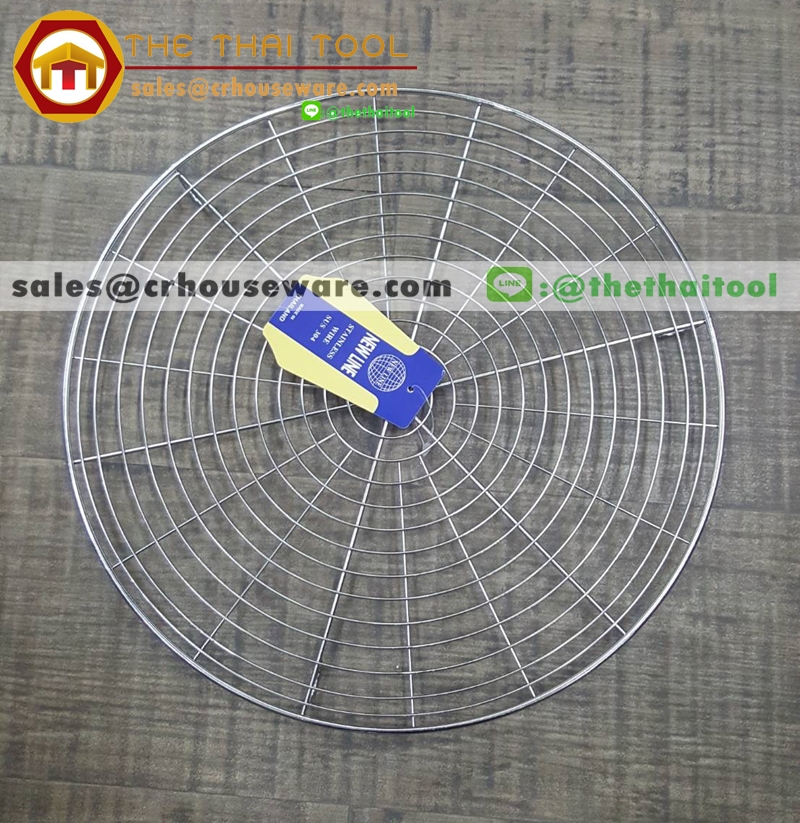 ตะแกรงสแตนเลสกลม 31.5 ซม. 008-NL315,ตระแกรงปิ้งย่างสเตนเลส