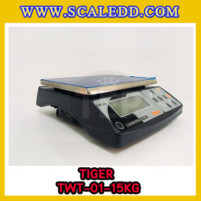 เครื่องชั่งน้ำหนักดิจิตอลตั้งโต๊ะ15กิโลกรัม เครื่องชั่งดิจิตอล15กิโล ตาชั่ง15kg ตาชั่ง15กิโลกรัม ความละเอียด0.5g ยี่ห้อ TIGER รุ่น TWT (เครื่องชั่งผ่านตรวจรับรองจากสำนักชั่งตวงวัด)