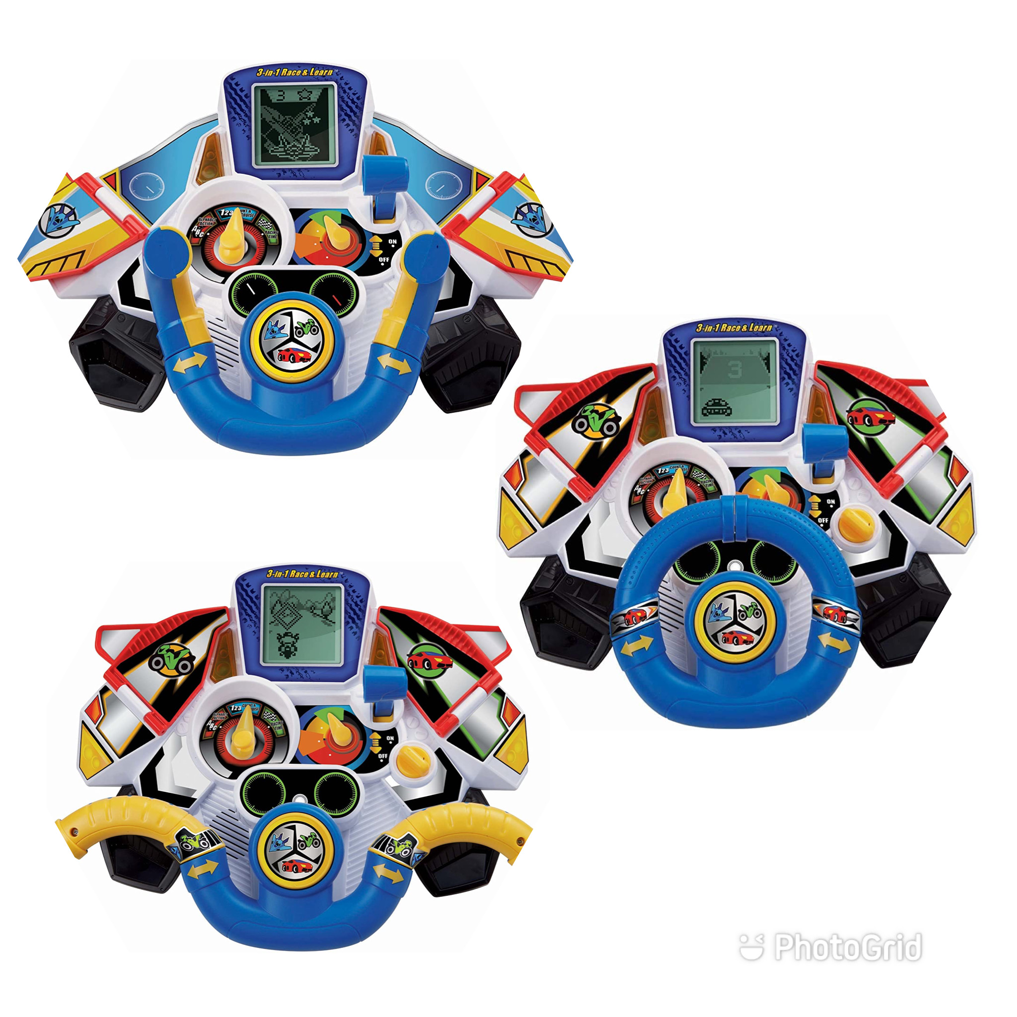ที่ขับรถเสมือนจริง VTech 3-in-1 Race and Learn,Blue