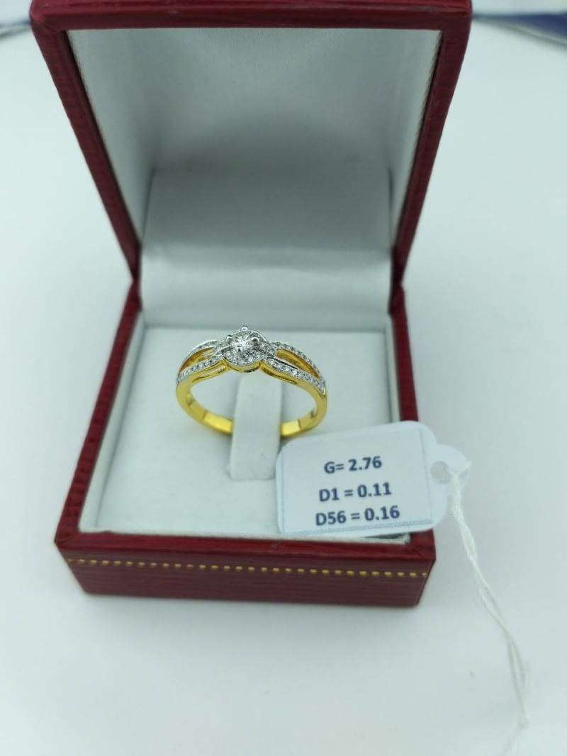 สั่งผลิตเพชรเบลเยี่ยมคัท แหวนแต่งงาน แหวนหมั้น ใส่เที่ยว ออกงาน แหวนทองคำ 18K เพชรแท้ 0.27 กะรัต 2.76 กรัม น้ำ 99 ราคาถูกมาก มีใบรับประกันค่ะ