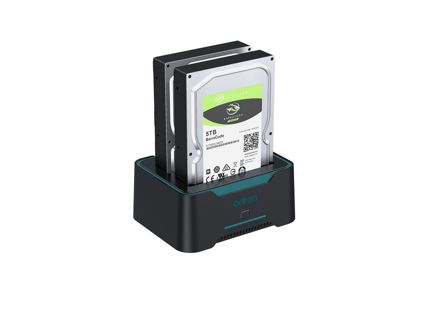 Dual Bay External Hard Drive Docking Station Support 16TB by Onten