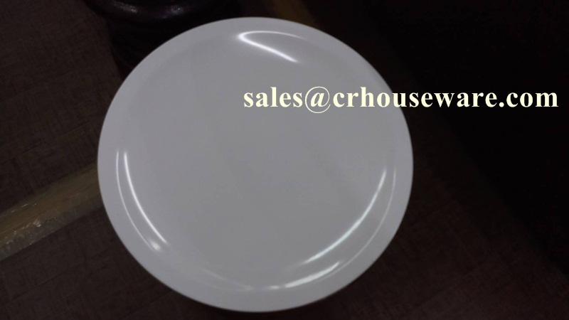 จานออเดิฟ 13.5 นิ้ว 017-P160-13.5,จานผักขอบยกสูงไซส์13.5นิ้ว,จานผักชุดใหญ่MKเมลามีนขาว,Appetize