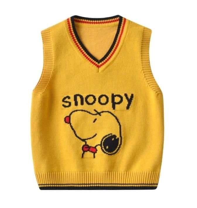 พร้อมส่ง เสื้อกันหนาว : เสื้อกั๊ก เสื้อไหมพรม สีพื้น ปักโลโก้