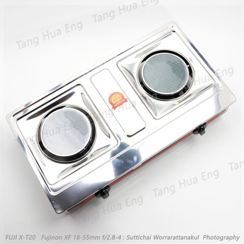 เตากล่องคู่หน้าสเตนเลส FR-380 ตรา fry king