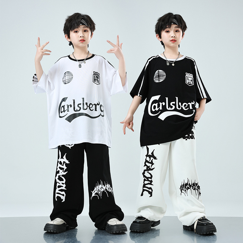 friendly4kid ชุดเต้น เด็กชาย เสื้อ+กางเกง สไตล์ขาว-ดำ ชุดเต้นสตรีทแดนซ์**รอเข้า