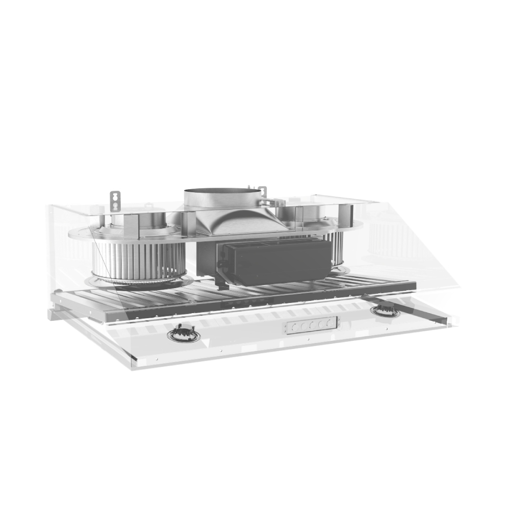 เครื่องดูดควันมอเตอร์คู่ : 008-RG-09S
