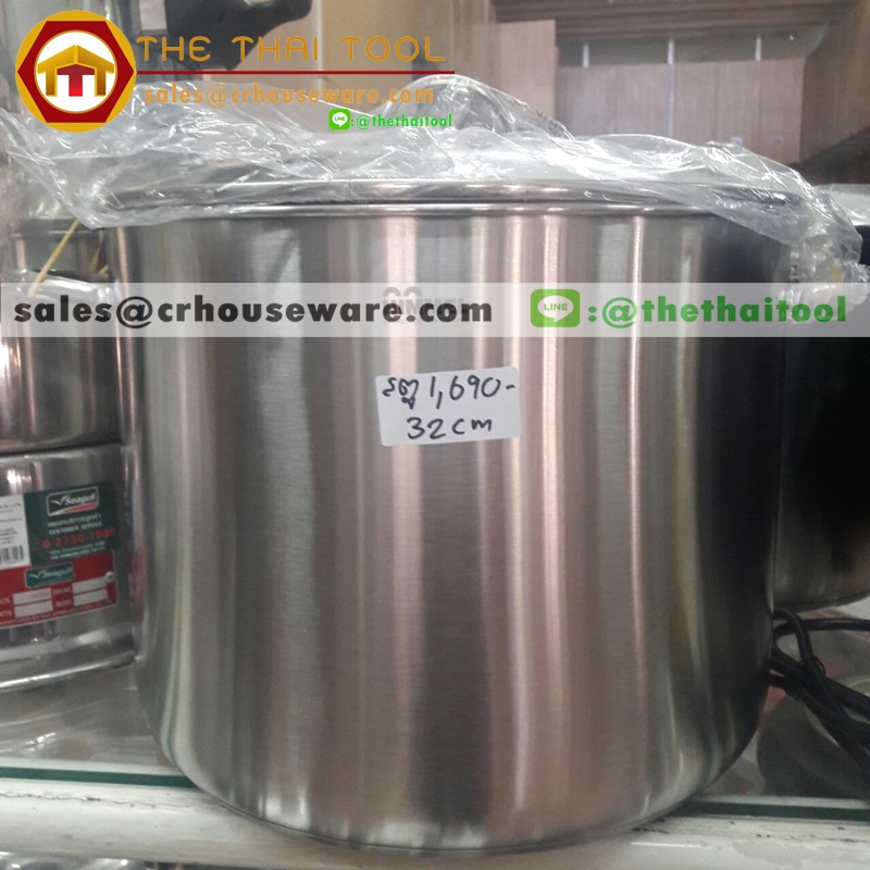 หม้อสตูว์สแตนเลส 32 ซม. 040-HM32,stock_pot