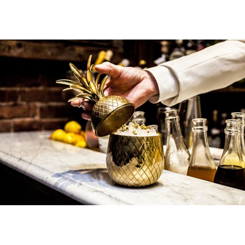 แก้วสับปะรด สีทอง ขนาด 30 ออนซ์
