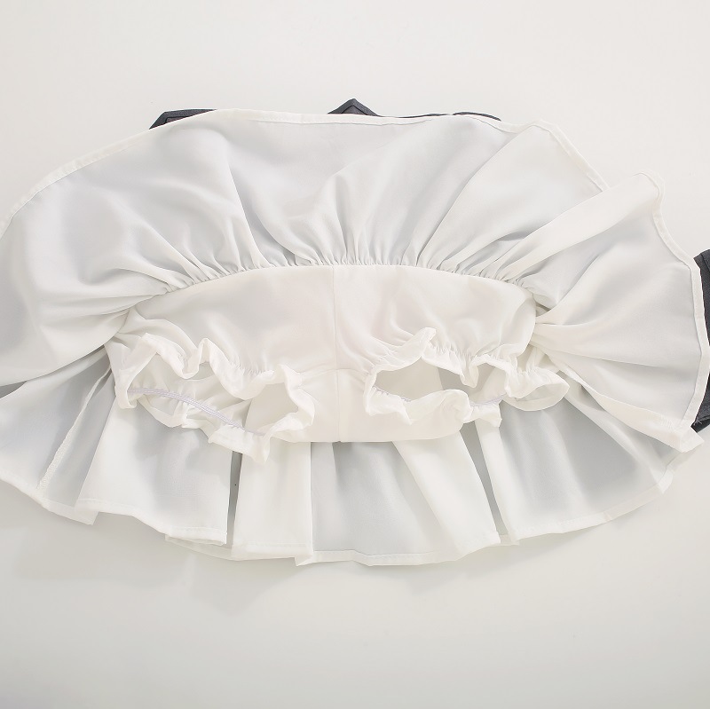 พร้อมส่ง กระโปรงเด็กผู้หญิง อัดพลีสสั้น สีพื้น ไม่รวมเข็มขัด