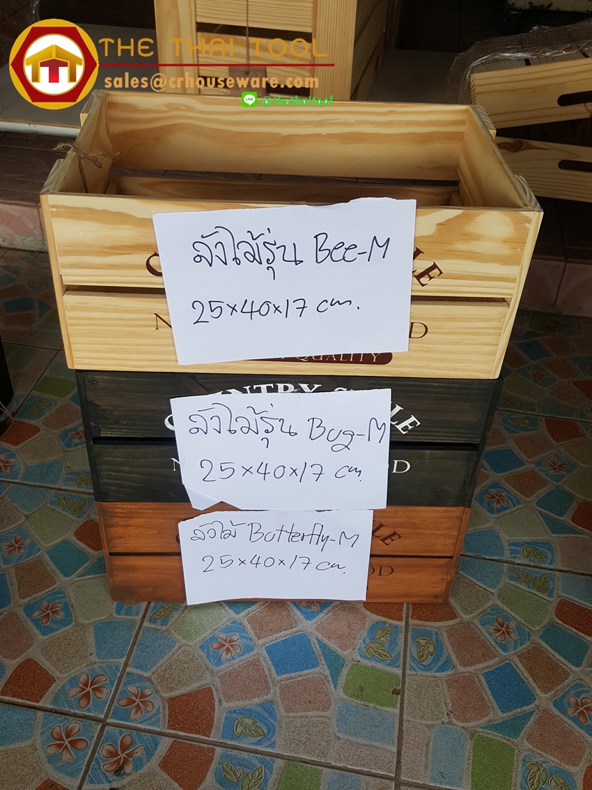 ลังไม้ รุ่น Bug-M รหัสสินค้า 005- BOX-Bug-M Wooden crate Bug-M Code : 005-BOX-Bug-M