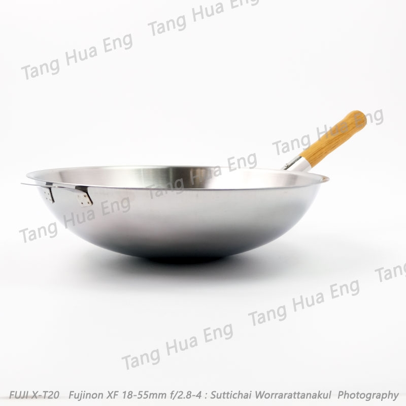 กระทะจีน Vitalux 3 ชั้น 38 ซม. ด้ามไม้สัก ตราหัวม้าลาย