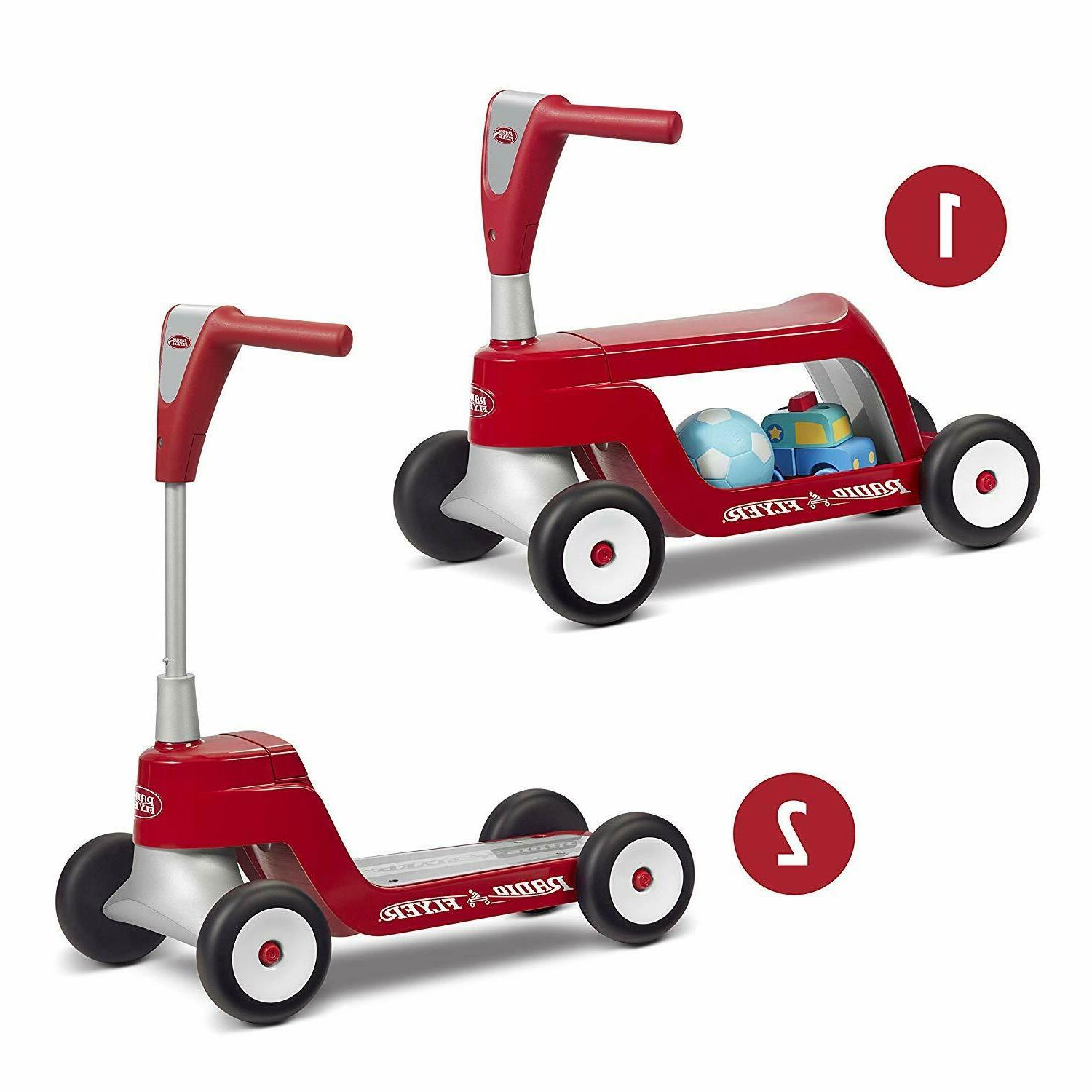 รถรุ่นใหม่เป็นทั้งขาไถและสกู้ตเตอร์ Radio Flyer Scoot 2 Scooter Ride On