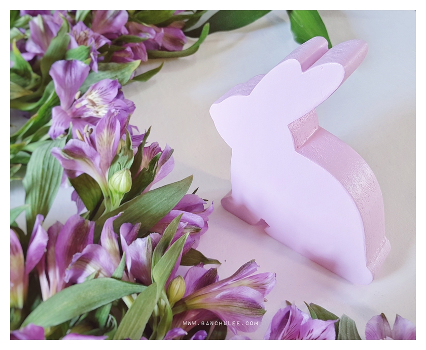Wooden Bunny - Spring Beauty