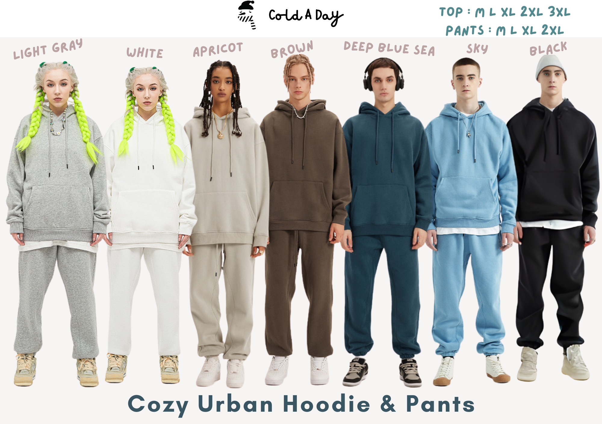 Cozy Urban Hoodie เสื้อสเวตเตอร์ฮู๊ดดี้กันหนาวบุขนแกะ UNISEX size M-3XL