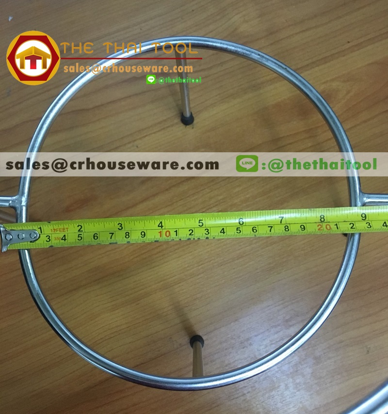 3-tier high tea stand ชั้นโชว์สแตนเลส 3 ชั้น ทรงกลม 005-JP-HTR-22 ,ไฮทีทรงกลม3ชั้น (ไม่รวมจาน)