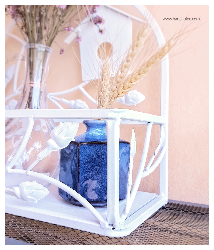Shabby Chic Metal Shelf ชั้นวางของ โลหะ สีขาว