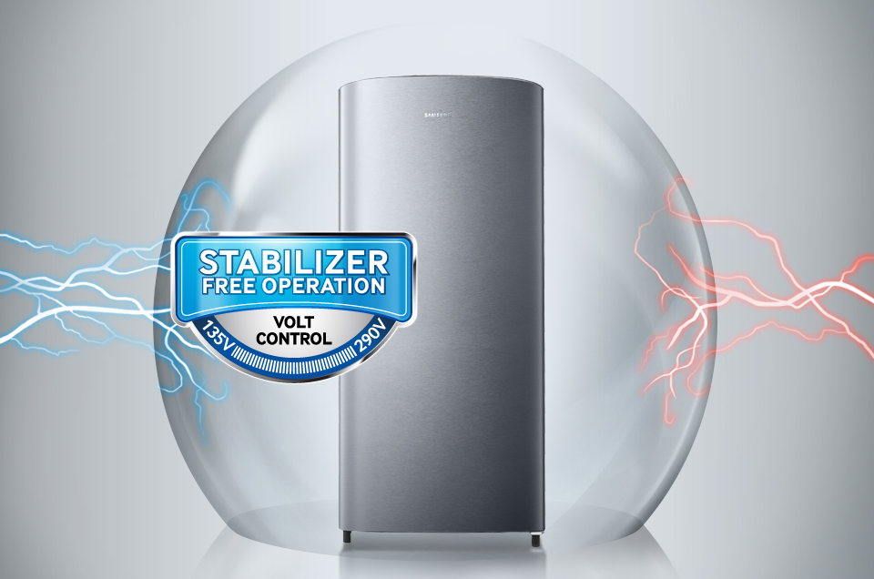 Samsung ตู้เย็น 1 ประตู 6.9 คิว RR19H1049SA/ST สีเงิน