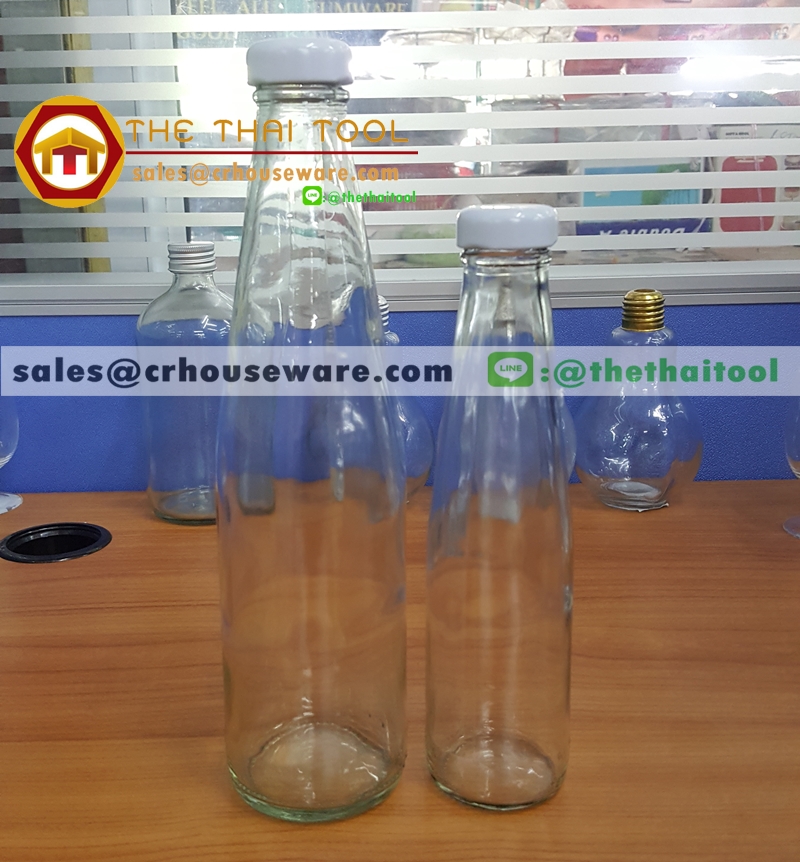 ขวดน้ำมันงา 500 ml. รหัส : 005-J204 Sesame oil glass bottle with lid 500 ml. Code : 005-J204