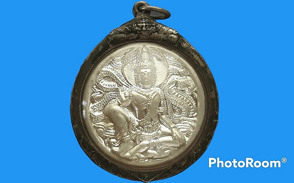 เหรียญ จตุคามรามเทพ วัดเพ็ญญาติ นครศรีธรรมราช ปี 2550 เลี่ยมเงิน