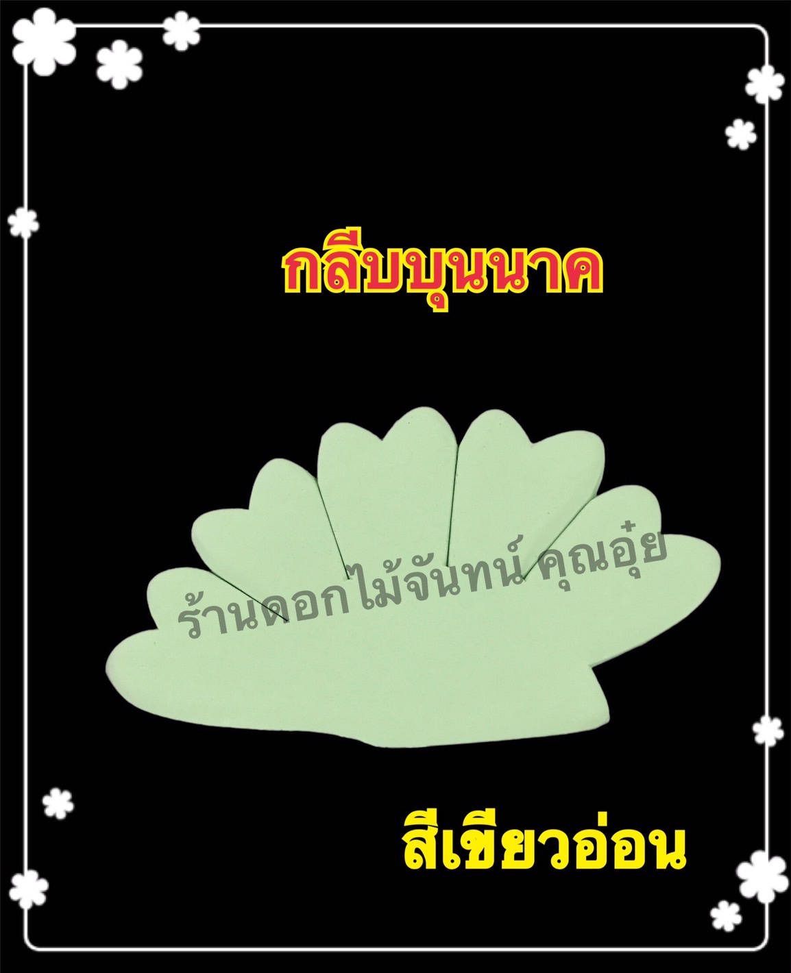 กลีบบุนนาค สีเขียวอ่อน