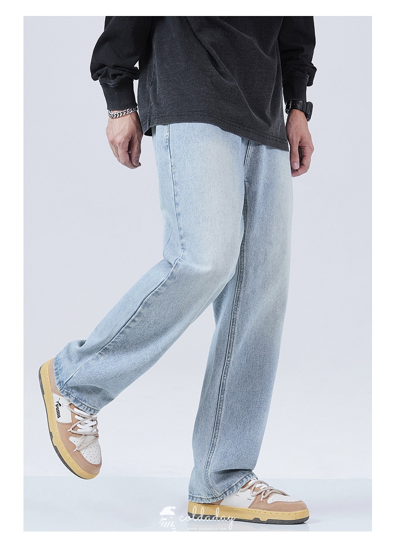 กางเกงยีนส์กันหนาวทรงหลวม Korea Boy Jeans ไซส์ M-3XL
