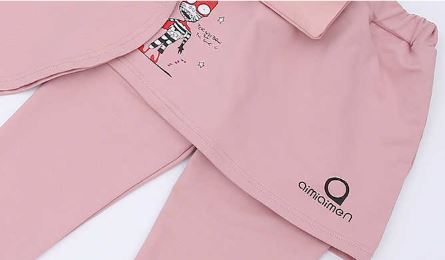 F กันหนาว: ชุดเซ็ตเสื้อแขนยาว+เลกกิ้งกระโปรง