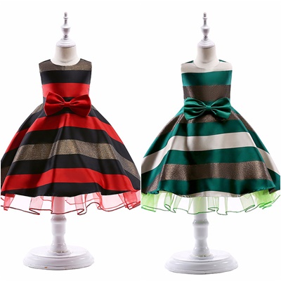 ชุดเด็ก ชุดออกงานเด็ก ชุดราตรี ลายริ้ว