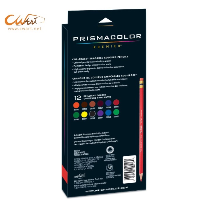 สีไม้ลบได้ Prismacolor Col-Erase 12 สี