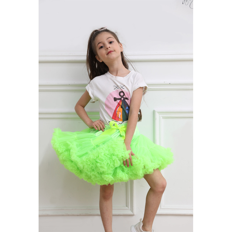 พร้อมส่ง กระโปรงTUTU พองฟู กระโปรงเด็ก พองฟู ติดริบบิ้นโบว์