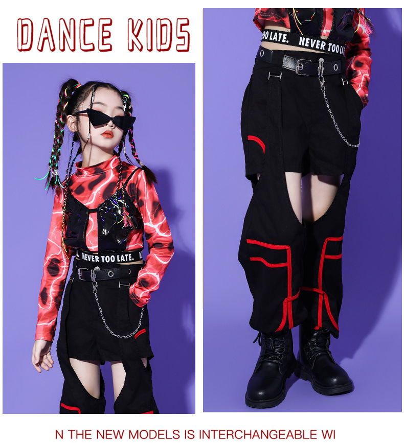 ชุดเต้น ชุดฮิปฮอป เสื้อแขนยาว + กางเกงขายาว สไตล์แบลคพิ้ง