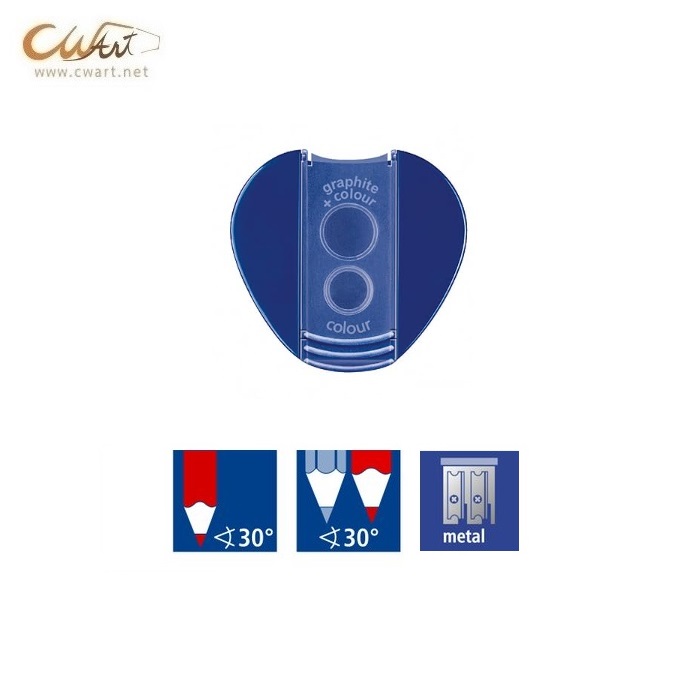 Staedtler 512F Double-Hole Tub Sharpener Noris Triangular Design