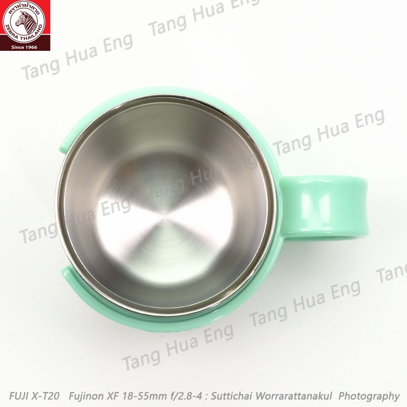 zebra ถ้วยน้ำ 2 ชั้น Cute สีเขียว ตราหัวม้าลาย