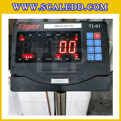 เครื่องชั่งน้ำหนักดิจิตอล พิกัด500kg ความละเอียด 100g ยี่ห้อ TIGER รุ่น TI-01 ขนาดแท่นชั่ง 150*150cm (เครื่องชั่งผ่านตรวจรับรองจากสำนักชั่งตวงวัด)