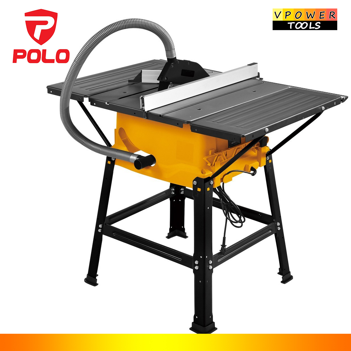 POLO TS10SL โต๊ะเลื่อยวงเดือน ขนาดใบ 10" มอเตอร์ 1800W ตัดชิ้นงานหนา 85 มม.(3.3 นิ้ว) ปรับองศาได้ (องศา) : 0-45°