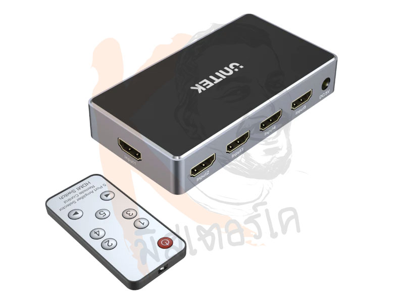 4K HDMI Switch 5 In 1 Out Unitek รองรับถึง 4K 30Hz มาพร้อมรีโมท by Unitek