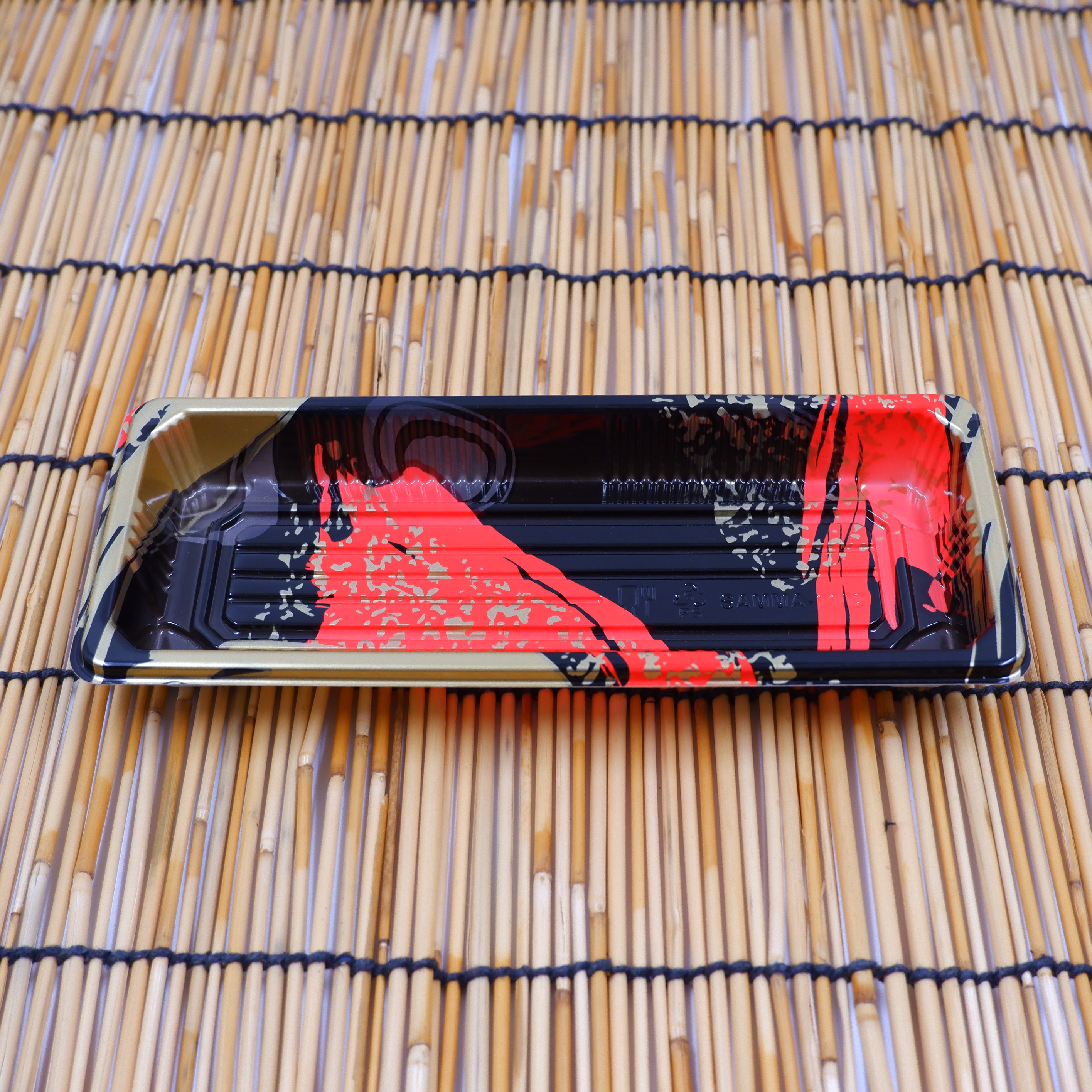 ถาดใส่ซูชิ กล่องใส่ซูชิ SM-1102 Red-Gold (50 pcs.)