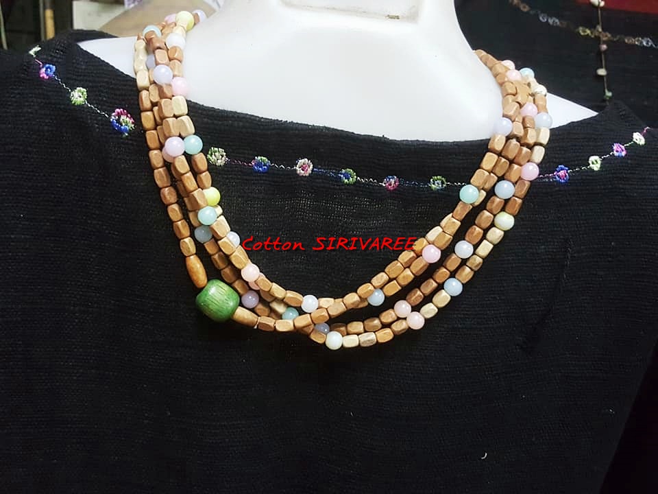 SIRIVAREE,SIVA Thai Cotton 100%, Polo shirt and hand embroidery By Cotton SIRIVAREE Top Thai Brand White, black ,blue ,the sugar L,XL