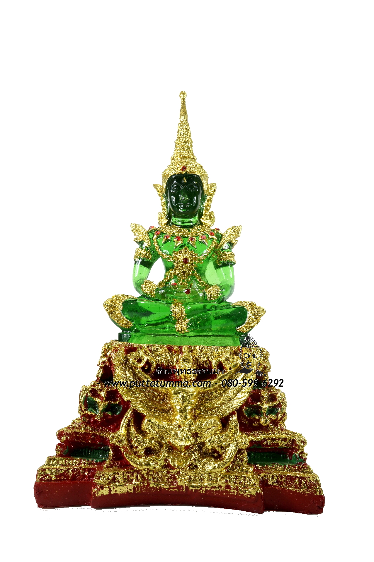 พระแก้วมรกต ทรงเครื่องฤดูร้อน เนื้อเรซิ่น ขนาด 5 นิ้ว สูง 11.5 นิ้ว