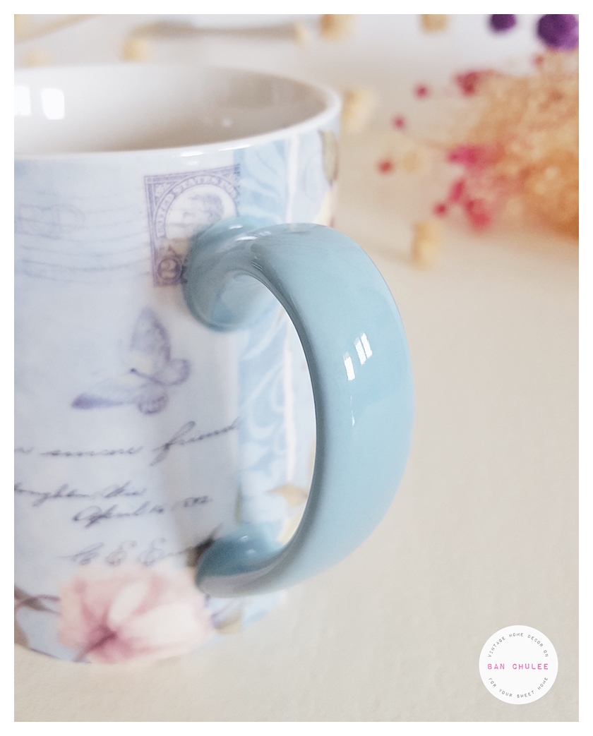 Ceramic Mug - Cottage Bird แก้วเซรามิค ลายดอกไม้