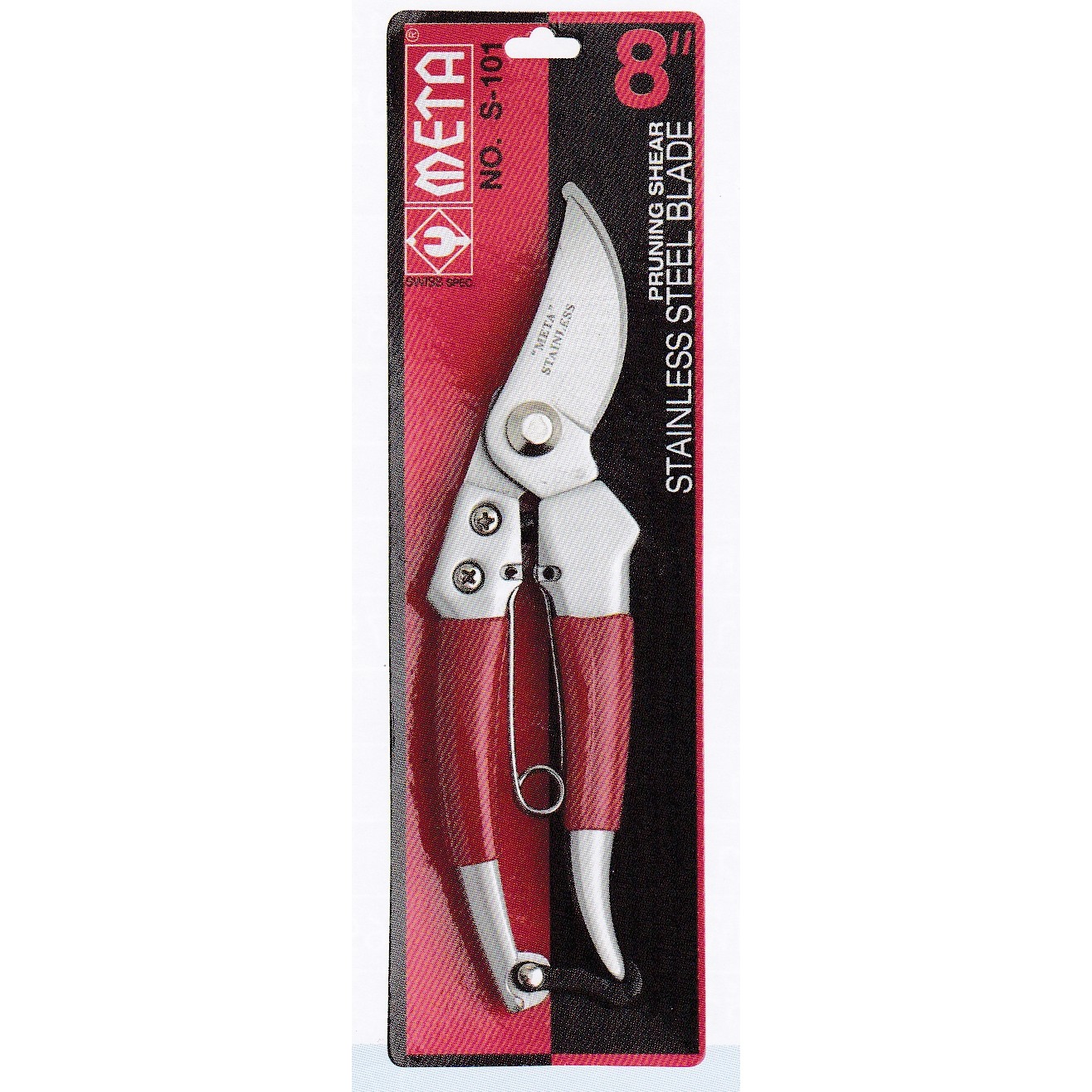 กรรไกรตัดกิ่งไม้สแตนเลส META No.S-101 ขนาด 8 นิ้ว 02-7374802-3