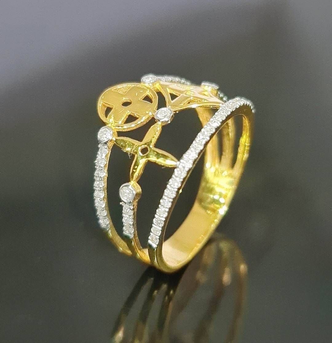 พร้อมส่งและสั่งผลิตแหวนเพชรแท้โฮโลแกรม แหวนแต่งงาน แหวนหมั้น ใส่เที่ยว ออกงาน แหวนทองคำ 9K เพชรกุหลาบแท้ 0.20 กะรัต 51 เม็ด ราคาถูกมาก ส่งฟรี