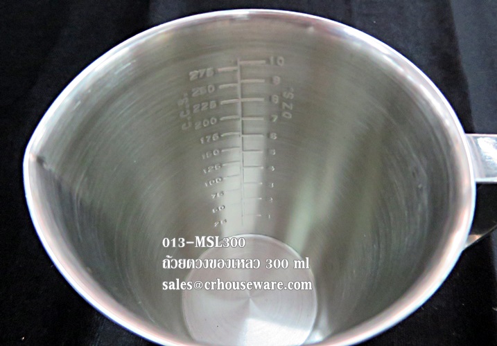 ถ้วยตวงของเหลวสเตนเลส ความจุ 300 มล.037-MSL300